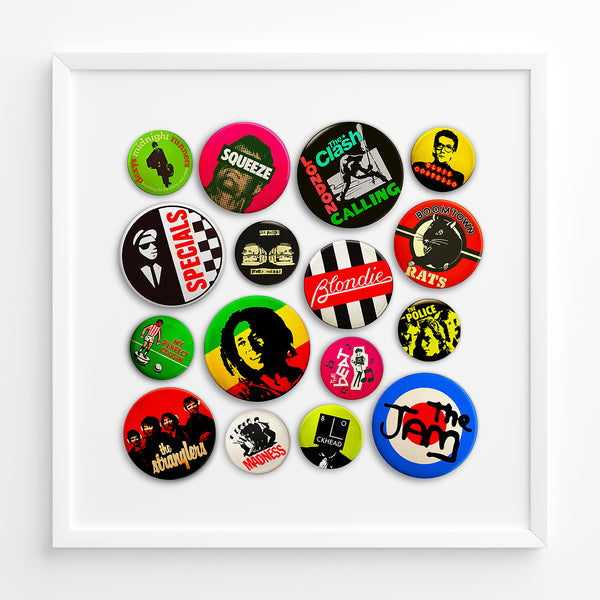 Never Mind The Badges Giclée Print (75 x 75cm)