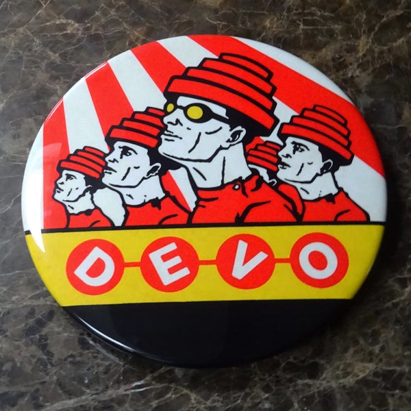 Devo GIANT 3D Vintage Pin Badge